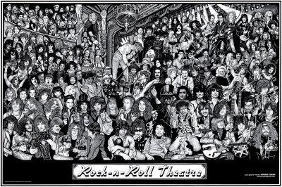 Rock n Roll Theater by Howard Teman Art Poster 36-by-24 Inches Rock n Roll Theater by Howard Teman Art Poster 36-by-24 Inches